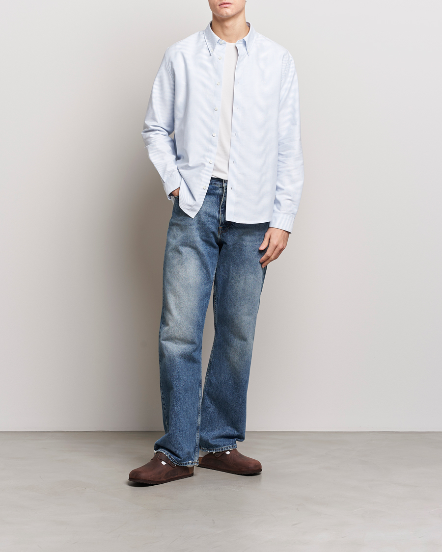 Hombres | Camisas | A.P.C. | Greg Striped Oxford Shirt Blue/White