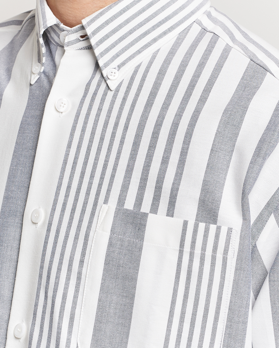 Hombres | Camisas | A.P.C. | Mateo Striped Oxford Shirt Marine/White