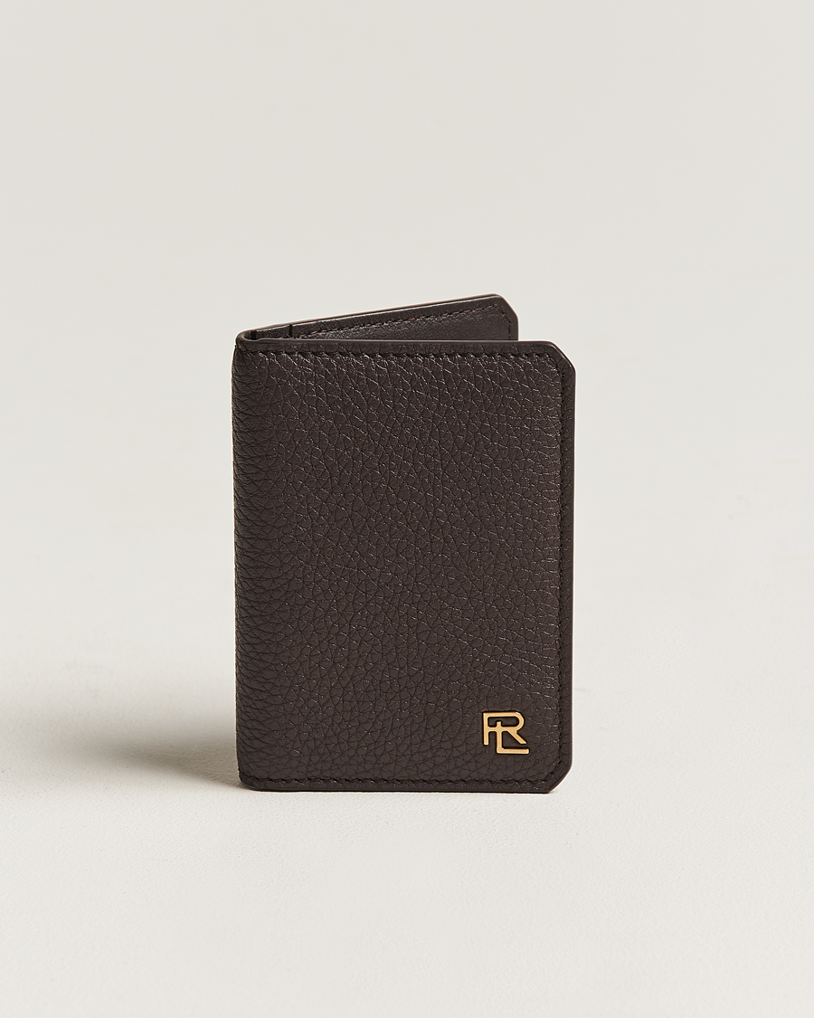 Hombres | Ralph Lauren Purple Label Pebbled Calfskin Wallet Dark Brown | Ralph Lauren Purple Label | Pebbled Calfskin Wallet Dark Brown
