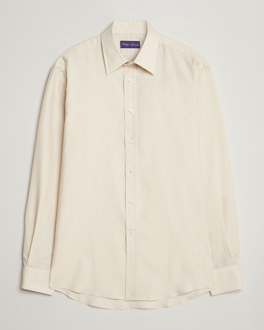 Hombres | Camisas | Ralph Lauren Purple Label | Soft Cotton Shirt Cream