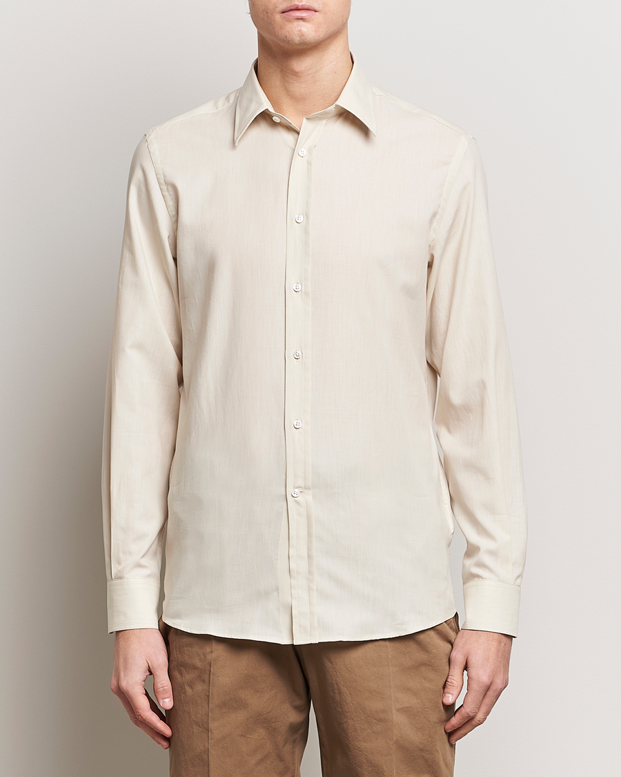 Hombres | Camisas | Ralph Lauren Purple Label | Soft Cotton Shirt Cream
