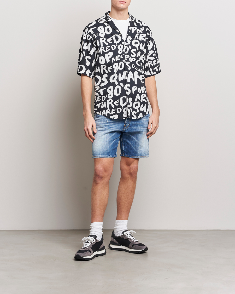 Hombres | Camisas | Dsquared2 | Pop 80's Bowling Shirt Black