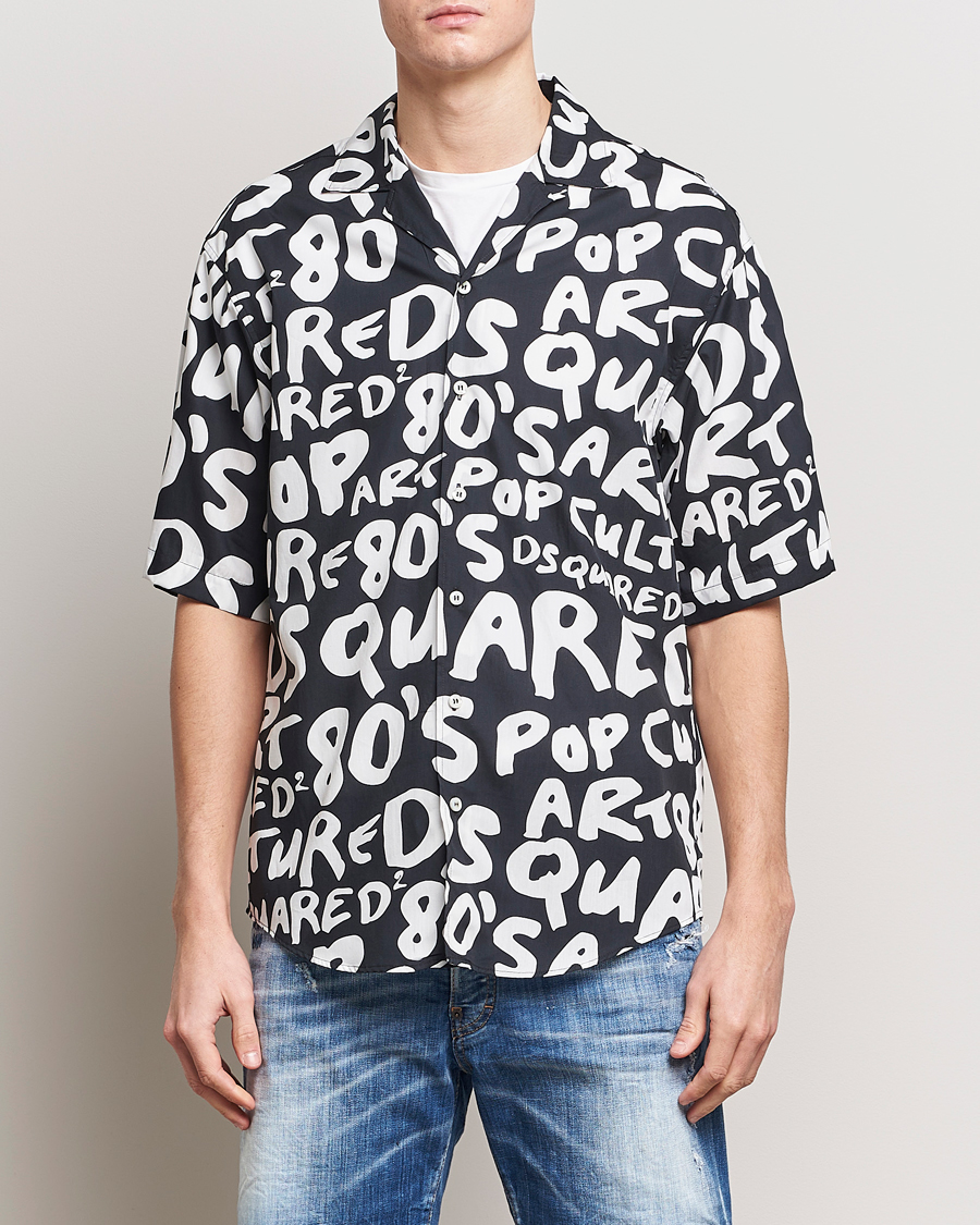 Hombres | Camisas | Dsquared2 | Pop 80's Bowling Shirt Black