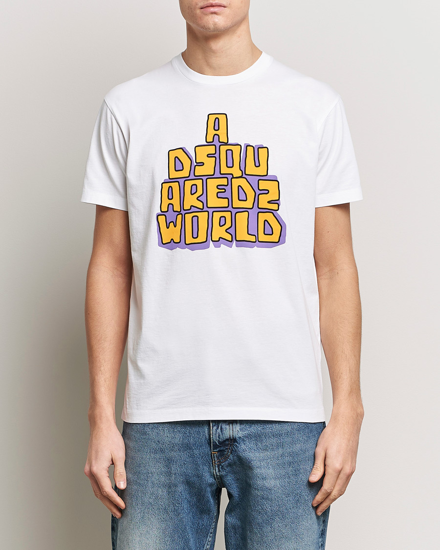 Hombres | Camisetas | Dsquared2 | Cool Fit Logo Crew Neck T-Shirt White