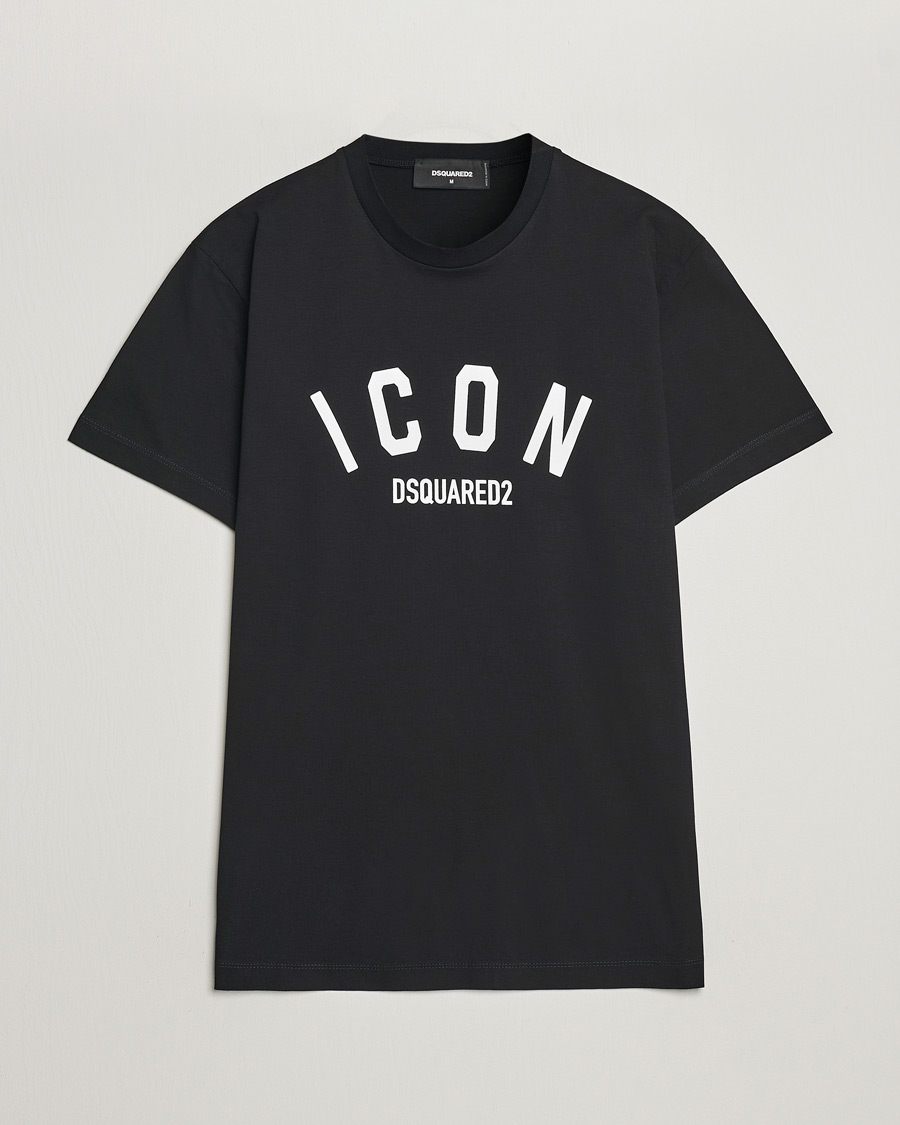 Hombres | Camisetas | Dsquared2 | Cool Fit Be Icon Crew Neck T-Shirt Black