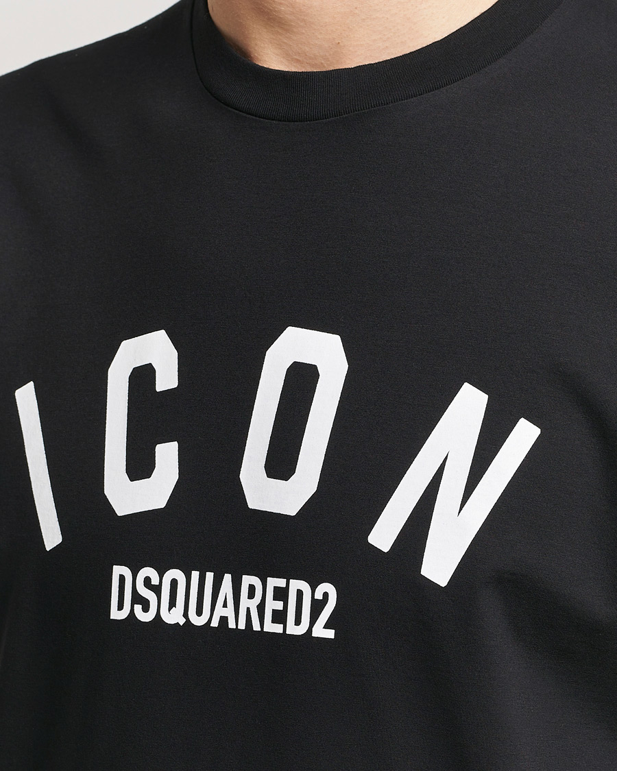Hombres | Camisetas | Dsquared2 | Cool Fit Be Icon Crew Neck T-Shirt Black