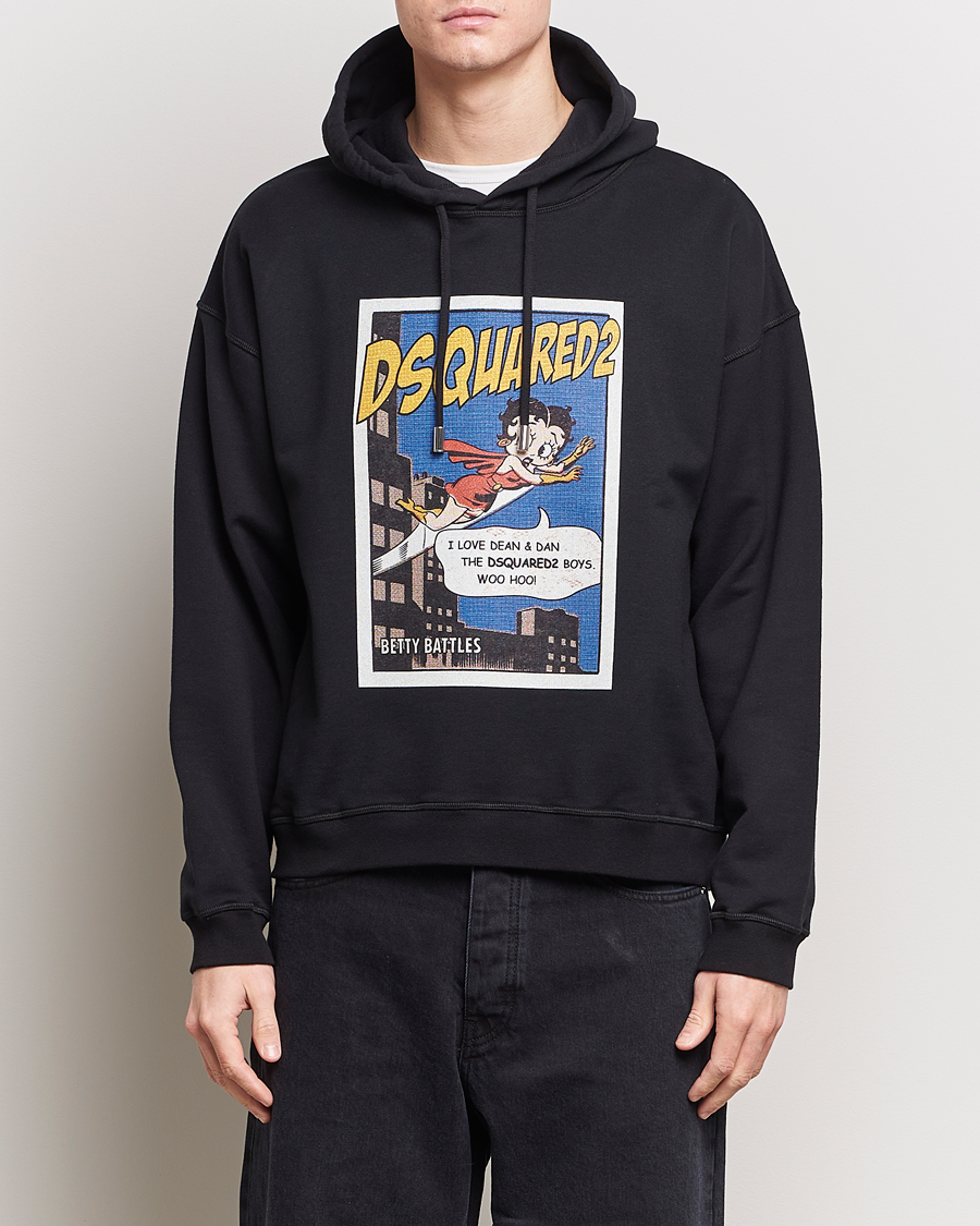 Hombres | Ropa | Dsquared2 | Regular Fit Betty Boop Hoodie Black