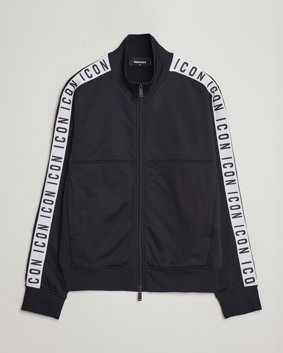 Hombres | Jerséis y prendas de punto | Dsquared2 | Dean Sport Full Zip Track Jacket Black