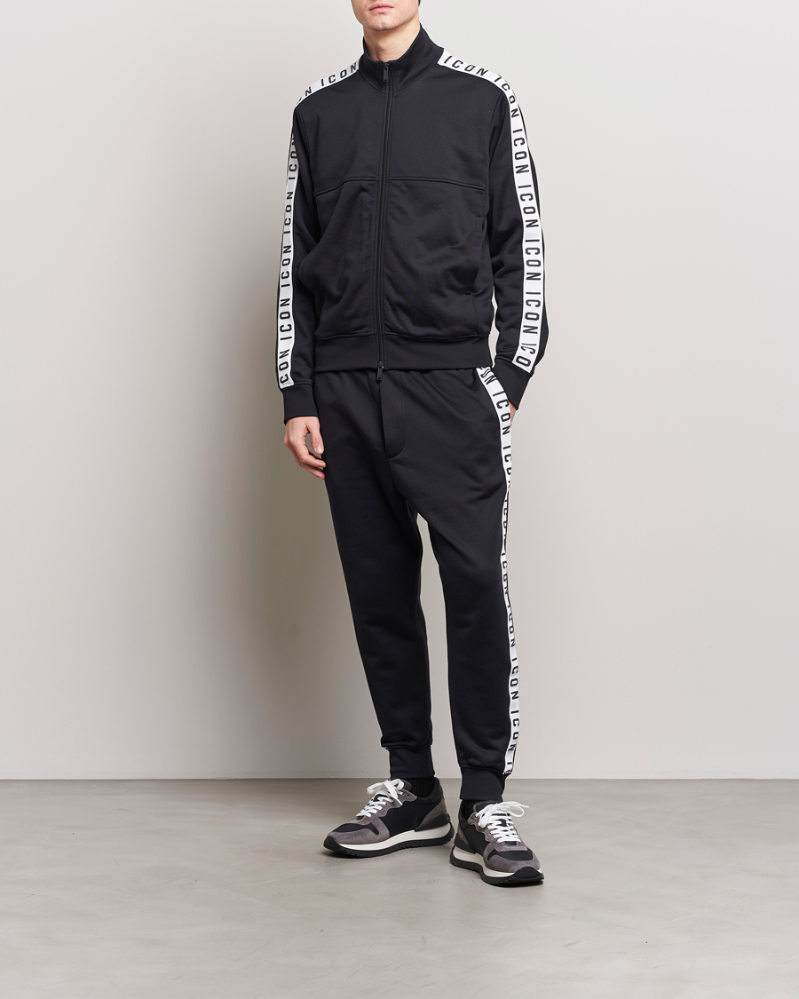 Hombres | Jerséis y prendas de punto | Dsquared2 | Dean Sport Full Zip Track Jacket Black