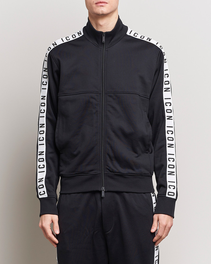 Hombres | Jerséis y prendas de punto | Dsquared2 | Dean Sport Full Zip Track Jacket Black