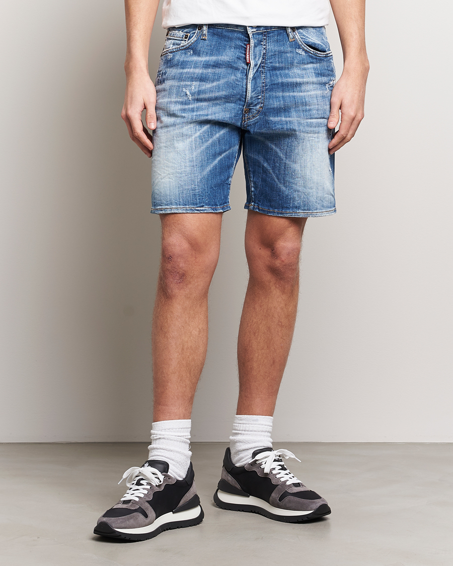 Hombres | Pantalones cortos | Dsquared2 | Marine Denim Shorts Light Blue
