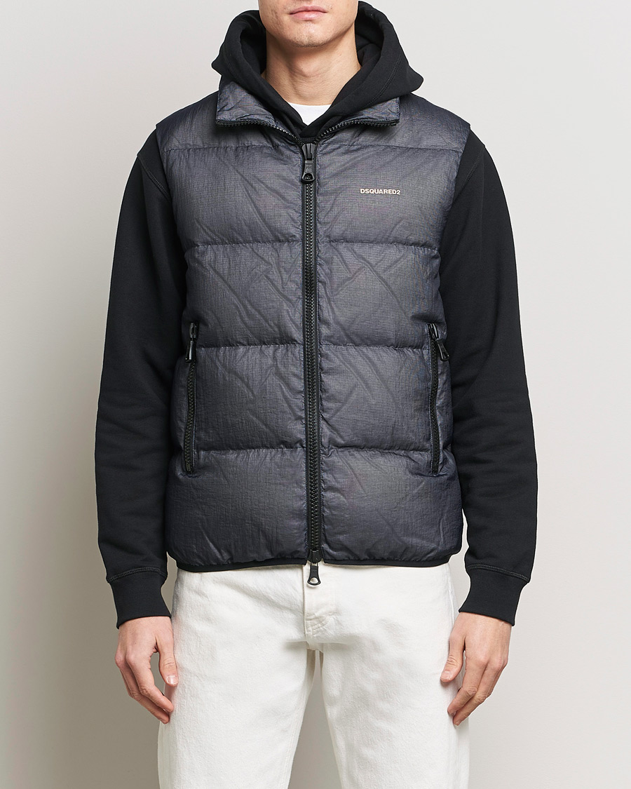 Hombres | Abrigos y chaquetas | Dsquared2 | 3D Ripstop Puffer Vest Navy