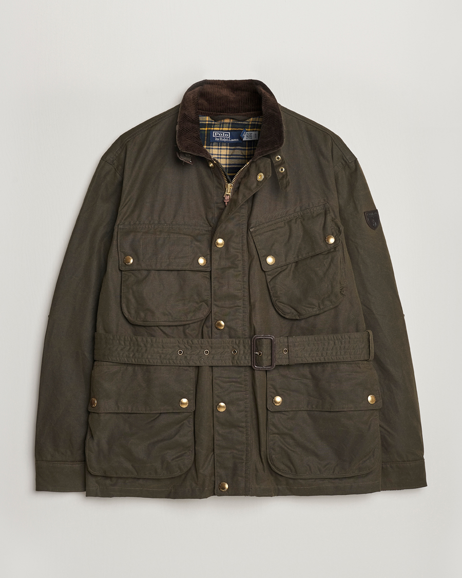 Polo Ralph Lauren Waxed Field Jacket Oil Cloth Green en