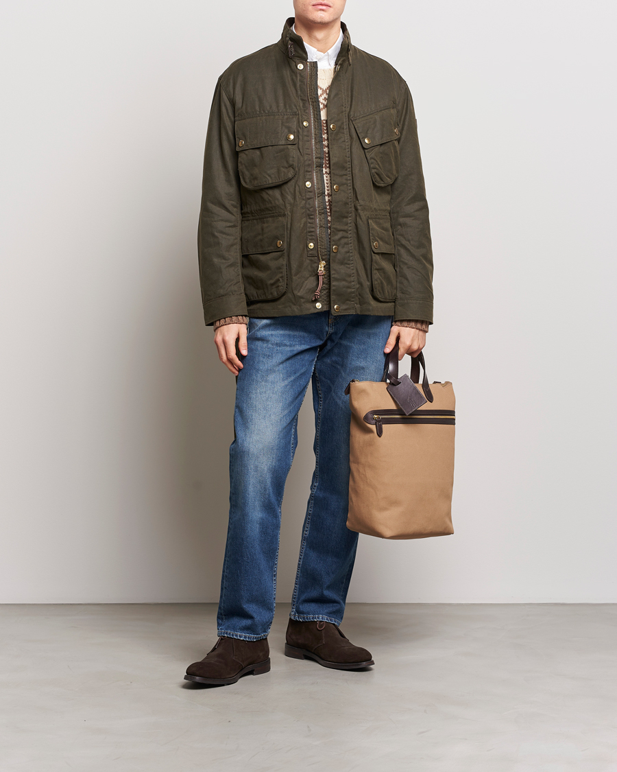 Hombres | Abrigos y chaquetas | Polo Ralph Lauren | Waxed Field Jacket Oil Cloth Green