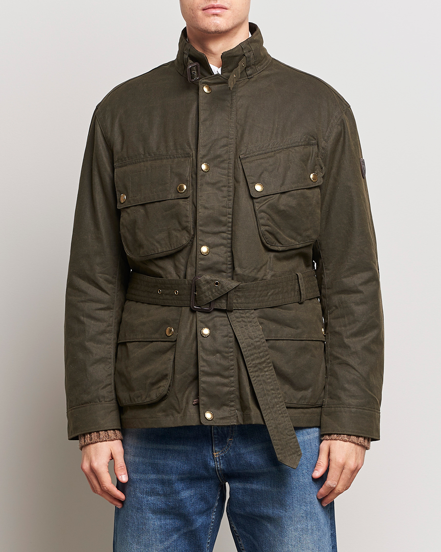 Polo Ralph Lauren Waxed Field Jacket Oil Cloth Green en