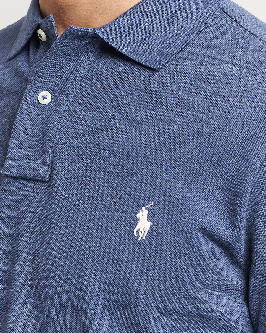 Hombres | Jerséis y prendas de punto | Polo Ralph Lauren | Custom Slim Fit Long Sleeve Polo Navy Heather 