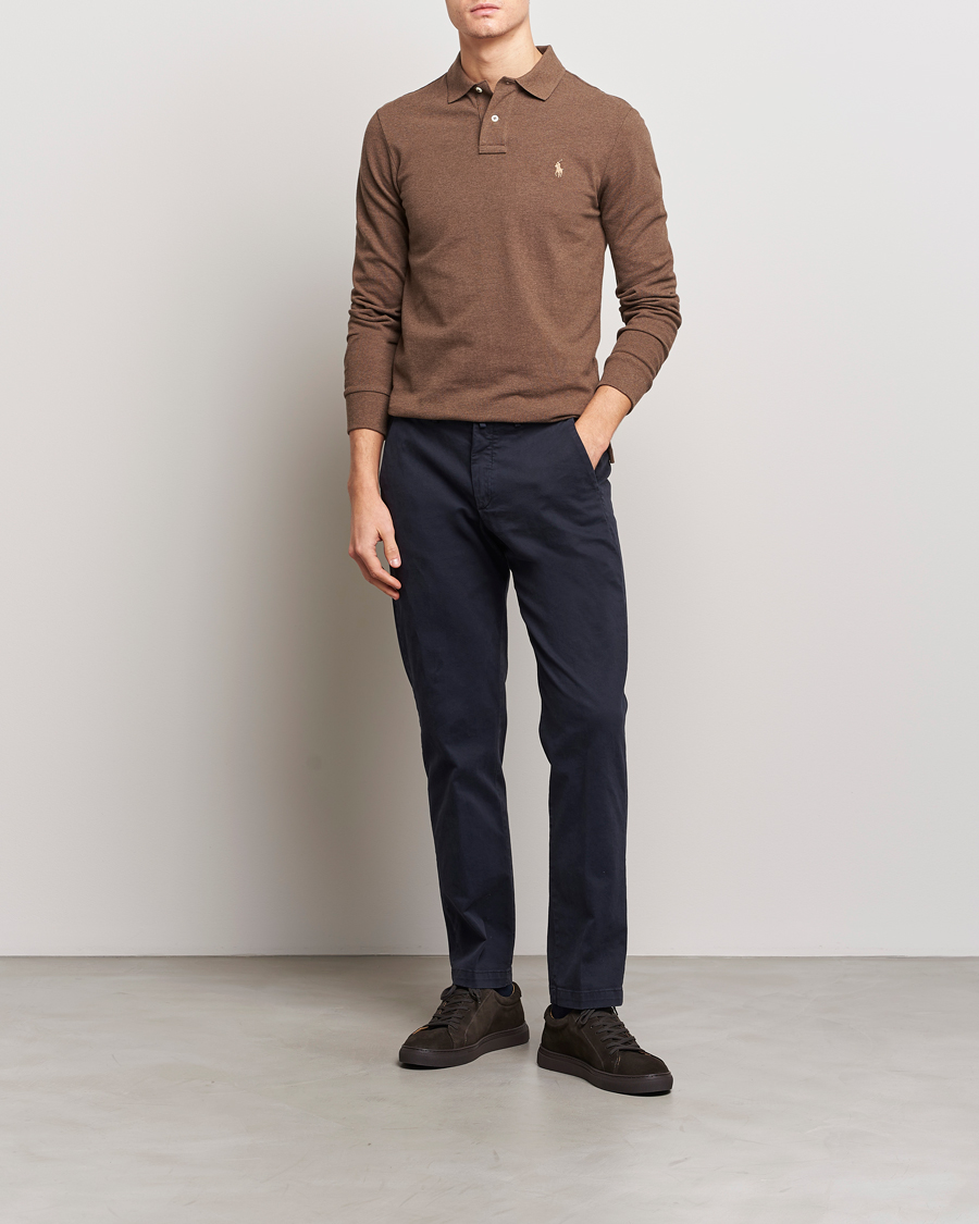 Hombres | Jerséis y prendas de punto | Polo Ralph Lauren | Slim Fit Long Sleeve Polo Cedar Heather