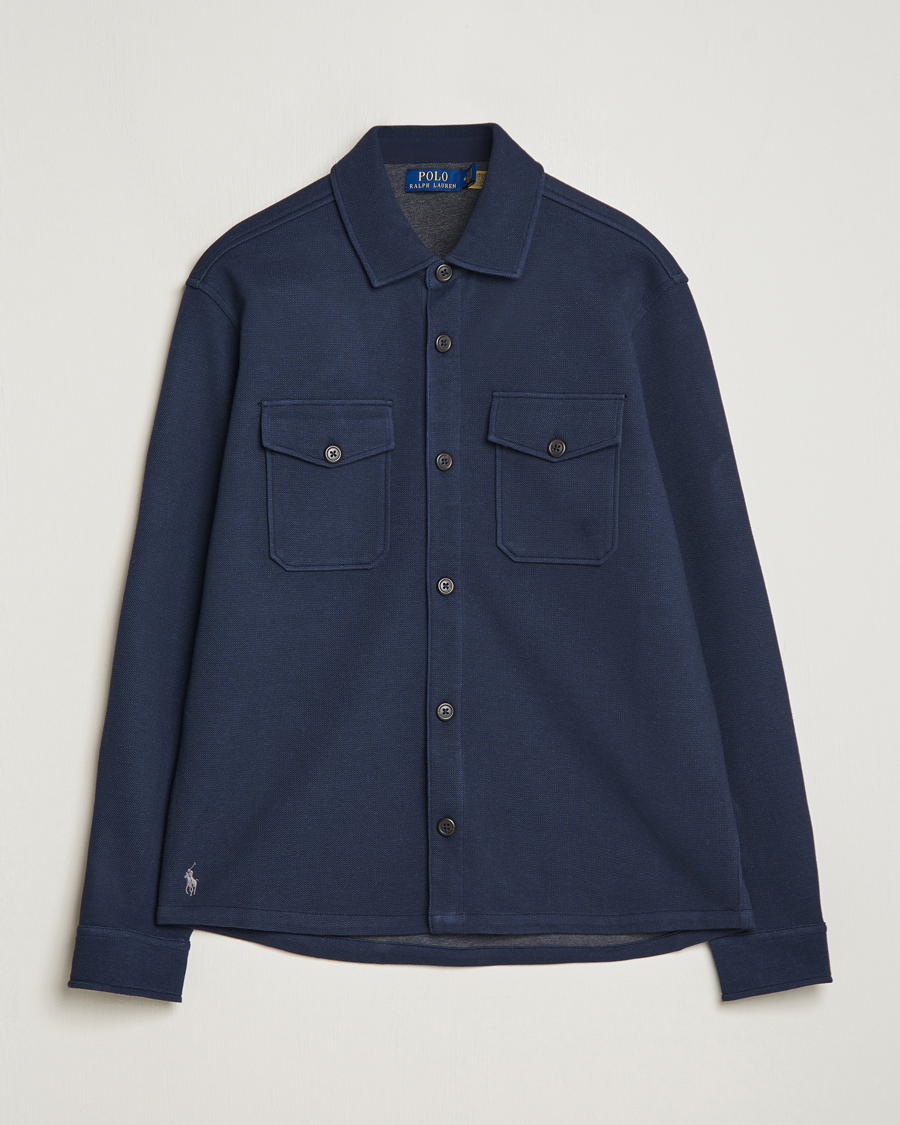 Hombres | Camisas | Polo Ralph Lauren | Double Knit Jacquard Overshirt Aviator Navy