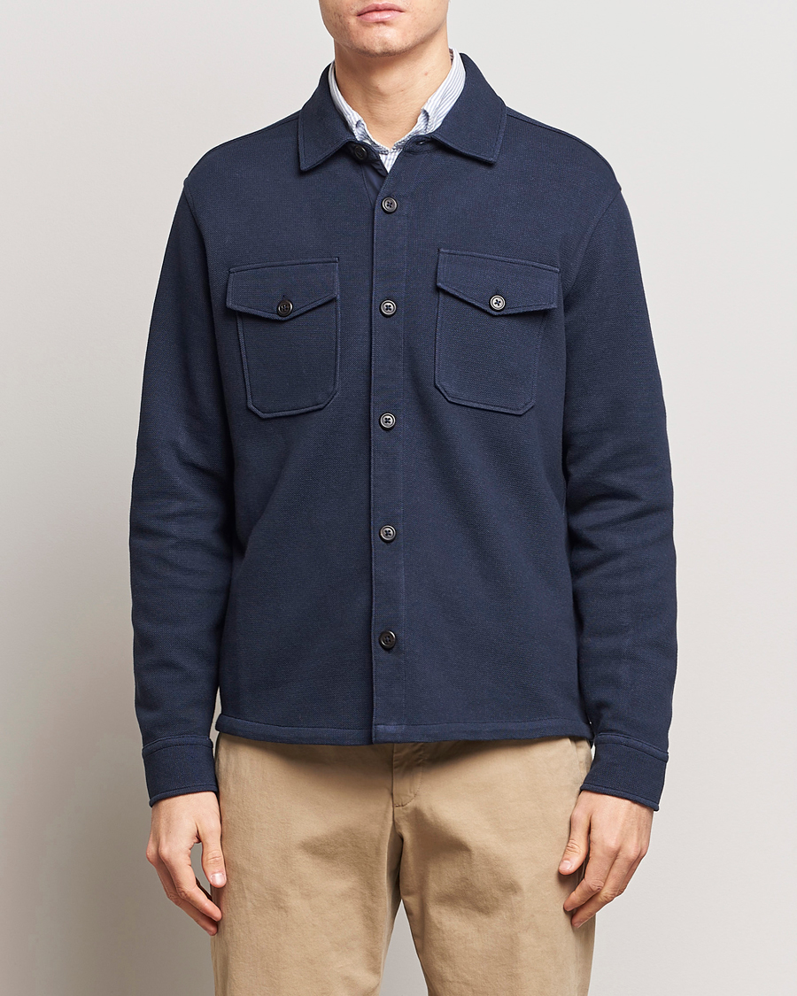 Hombres | Camisas | Polo Ralph Lauren | Double Knit Jacquard Overshirt Aviator Navy