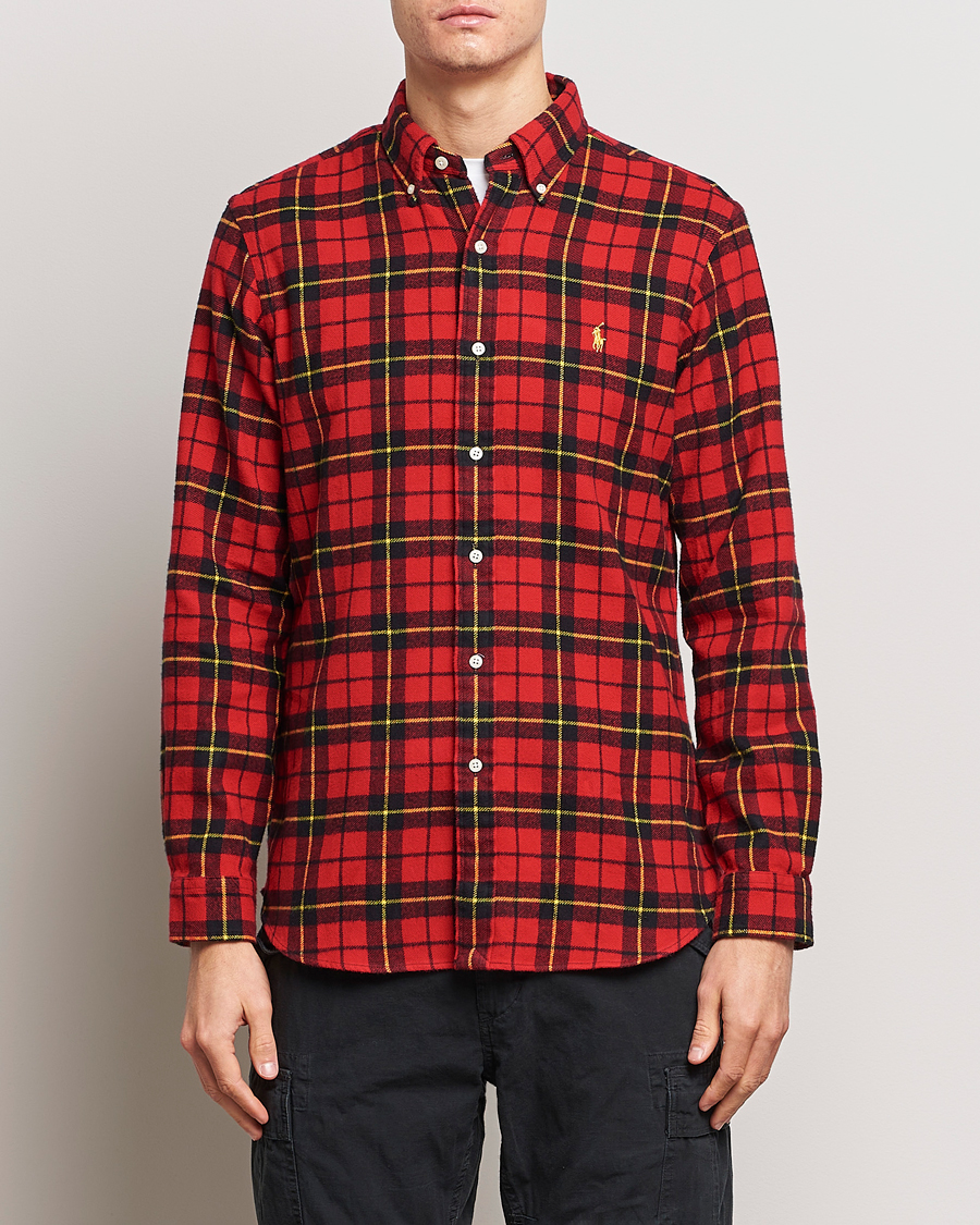 Hombres | Camisas de franela | Polo Ralph Lauren | Lunar New Year Flannel Checked Shirt Red/Black