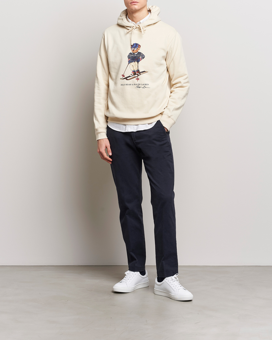 Hombres | Jerséis y prendas de punto | Polo Ralph Lauren | Printed Bear Hoodie Cream
