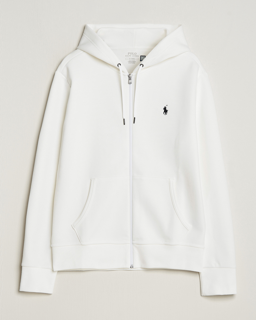 Hombres | Jerséis y prendas de punto | Polo Ralph Lauren | Double Knitted Full-Zip Hoodie White