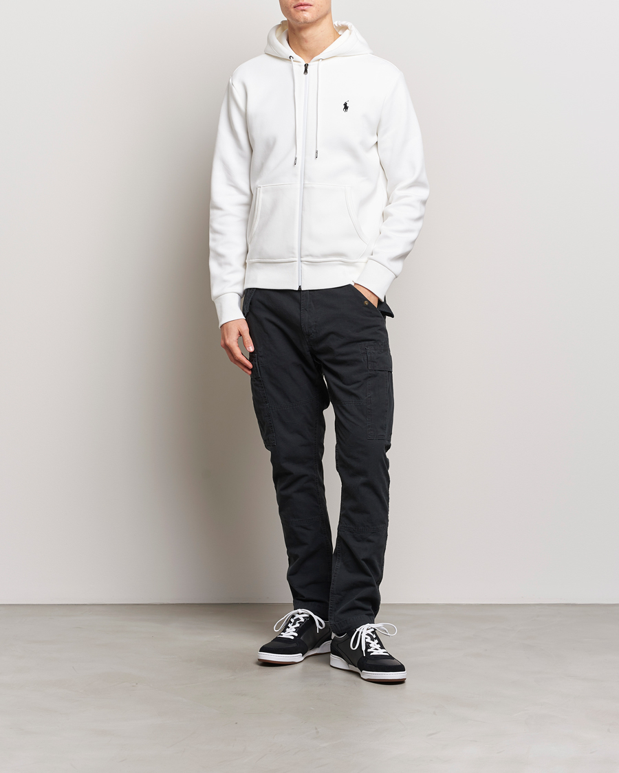 Hombres | Jerséis y prendas de punto | Polo Ralph Lauren | Double Knitted Full-Zip Hoodie White