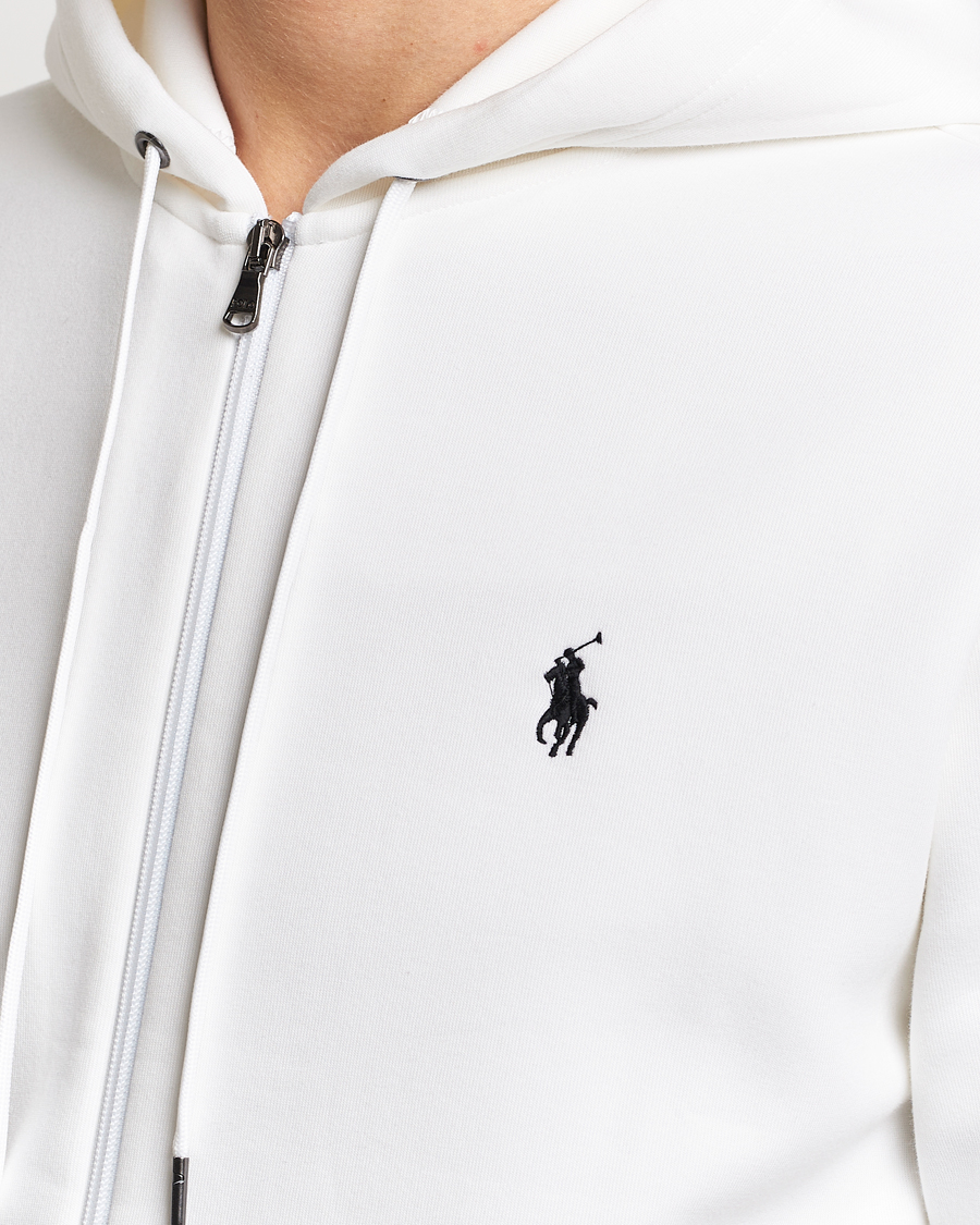 Hombres | Jerséis y prendas de punto | Polo Ralph Lauren | Double Knitted Full-Zip Hoodie White