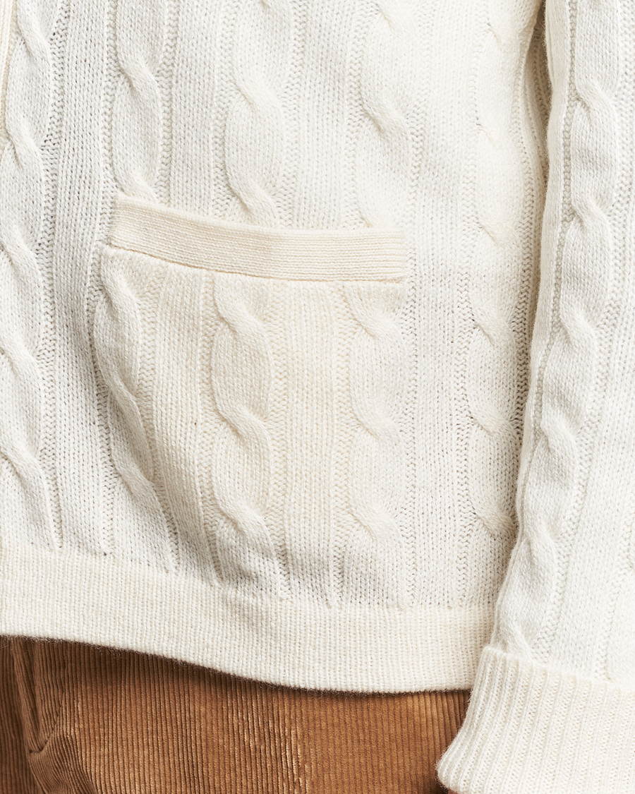Hombres | Jerséis y prendas de punto | Polo Ralph Lauren | Cashmere Cable Shawl Collar Cardigan Cream