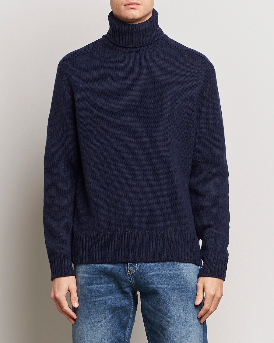 Hombres |  | Polo Ralph Lauren | Wool/Cashmere Knitted Rollneck Hunter Navy