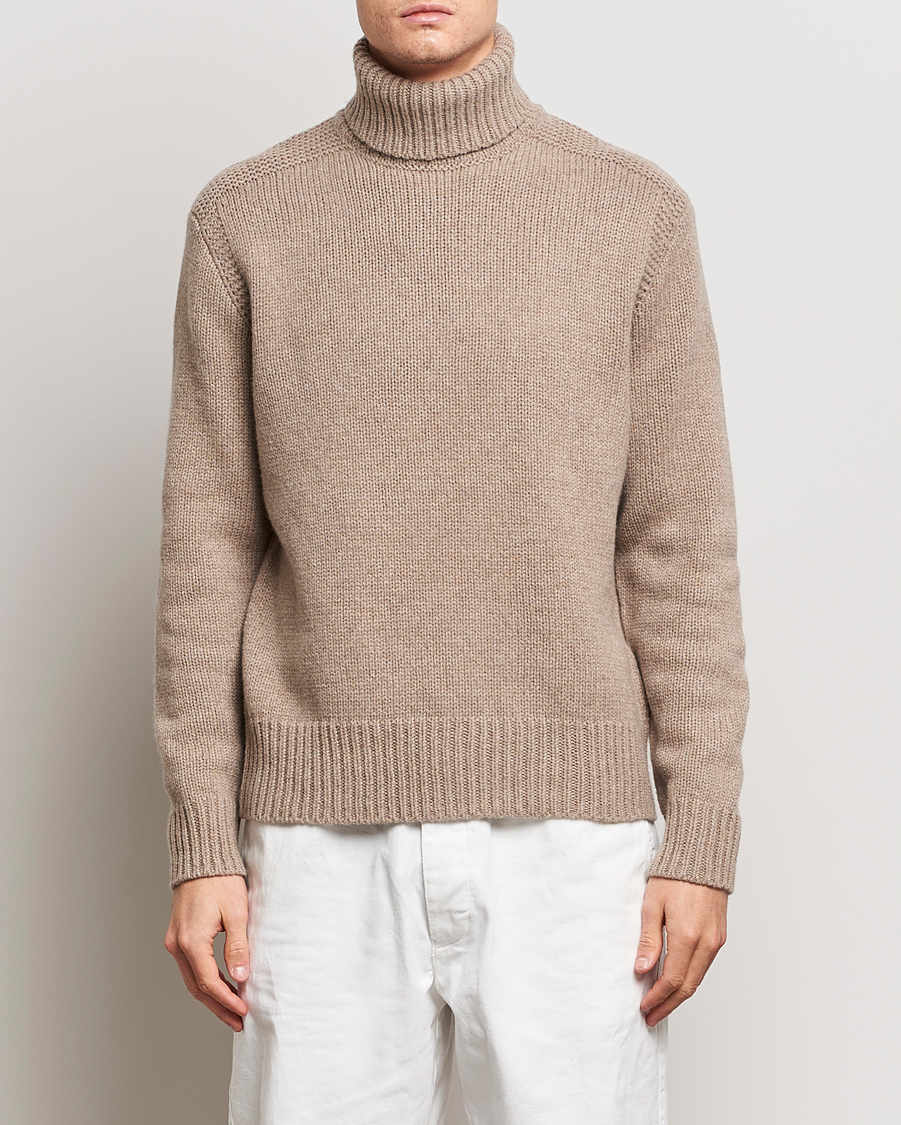 Hombres |  | Polo Ralph Lauren | Wool/Cashmere Knitted Rollneck Oak Brown Heather