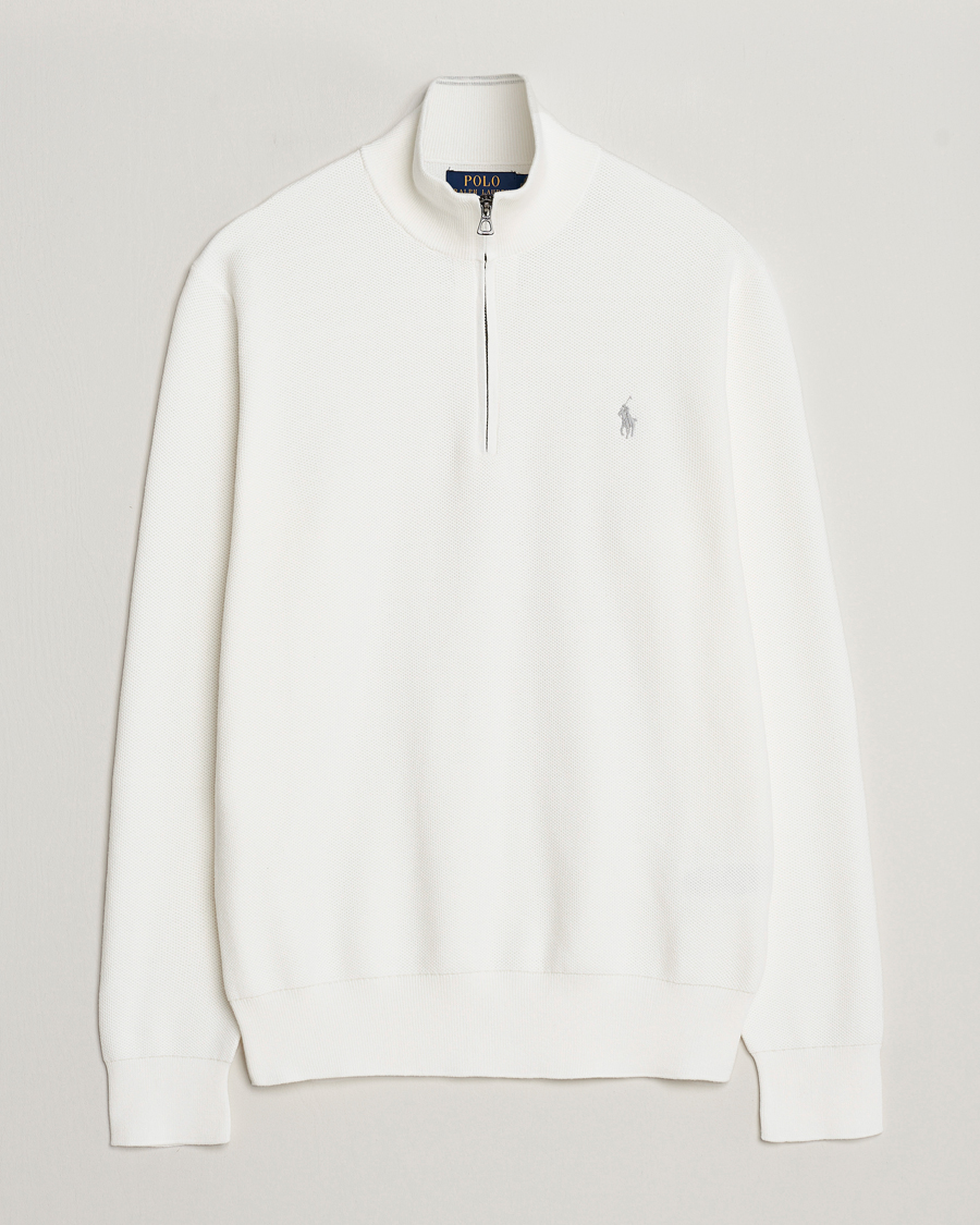 Polo Ralph Lauren Textured Half Zip Deckwash White en CareOfCarl.es