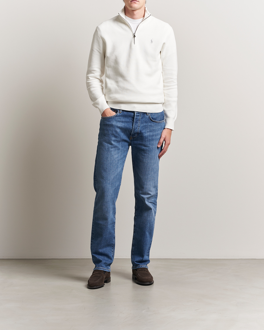 Hombres | Jerséis y prendas de punto | Polo Ralph Lauren | Textured Half Zip Deckwash White