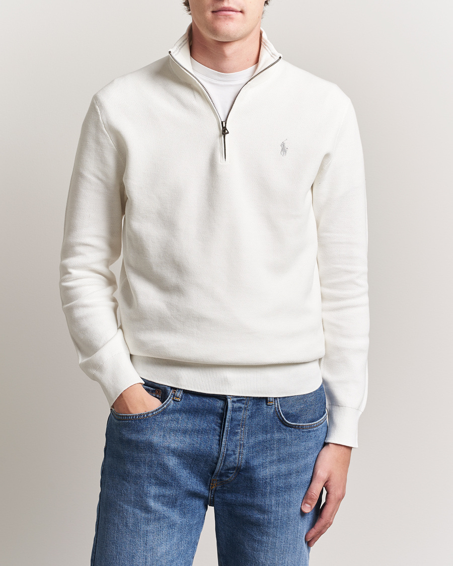 Hombres | Jerséis y prendas de punto | Polo Ralph Lauren | Textured Half Zip Deckwash White