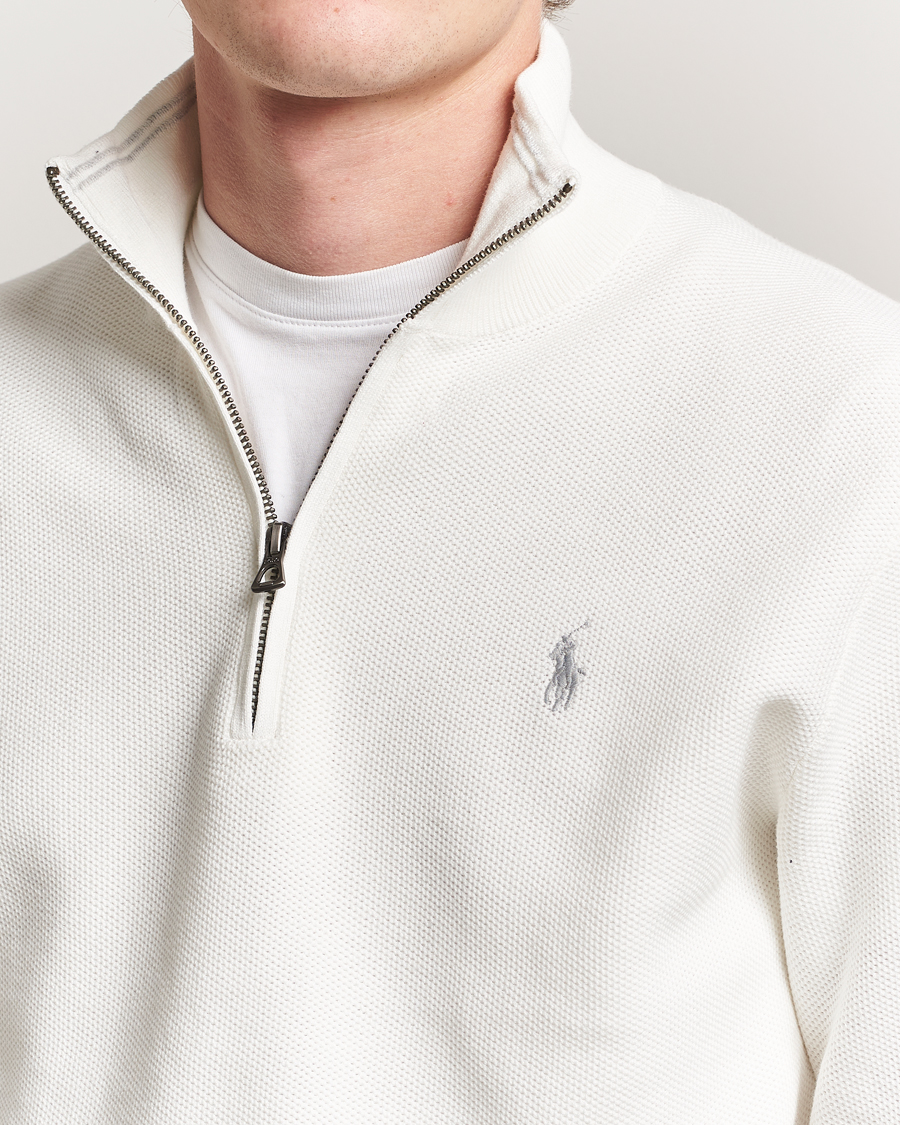 Polo Ralph Lauren Textured Half Zip Deckwash White en CareOfCarl.es