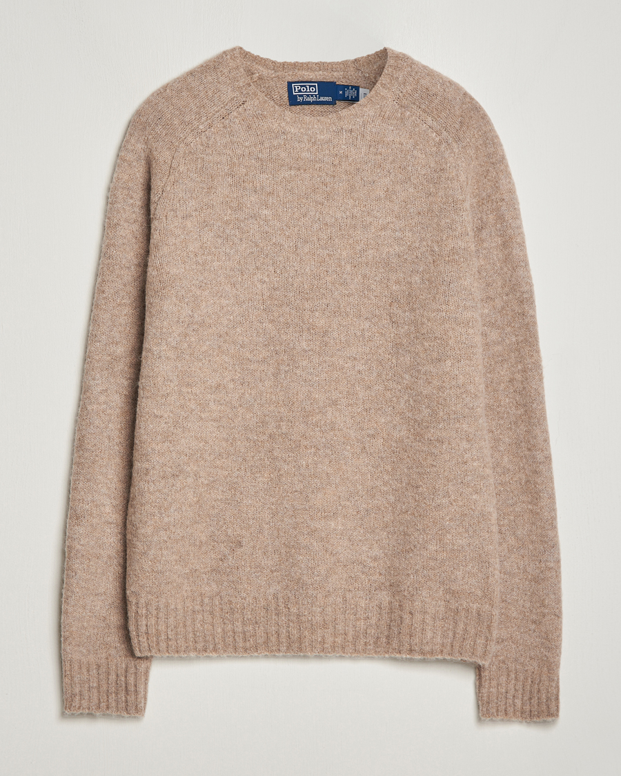 Hombres | Jerséis y prendas de punto | Polo Ralph Lauren | Alpaca Knitted Crew Neck Sweater Oak Brown Heather