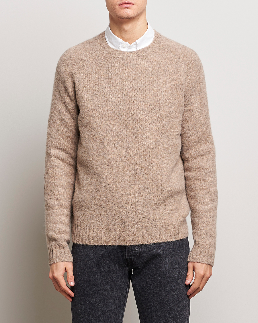 Hombres | Departamentos | Polo Ralph Lauren | Alpaca Knitted Crew Neck Sweater Oak Brown Heather