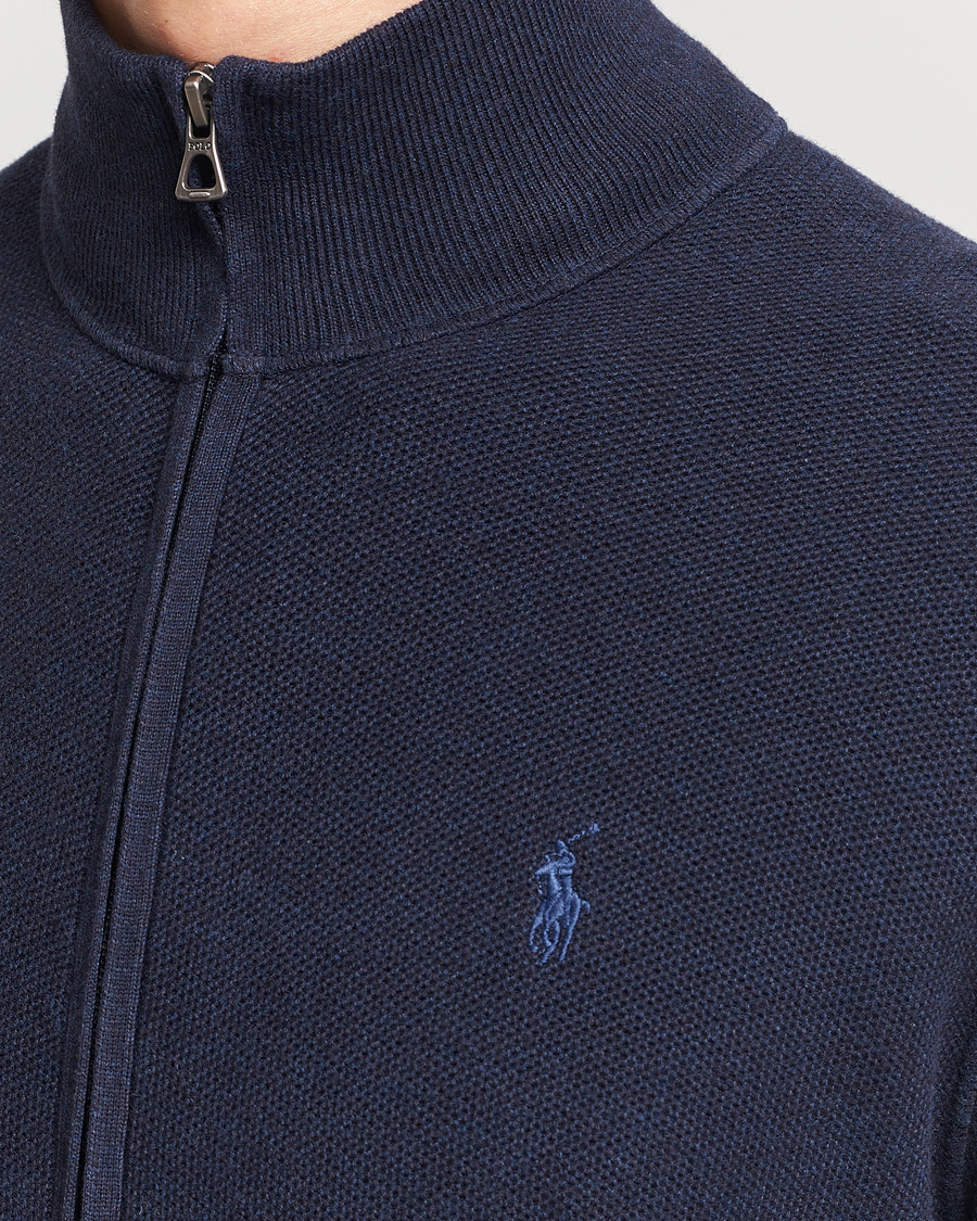 Hombres | Jerséis y prendas de punto | Polo Ralph Lauren | Textured Full-Zip Navy Heather