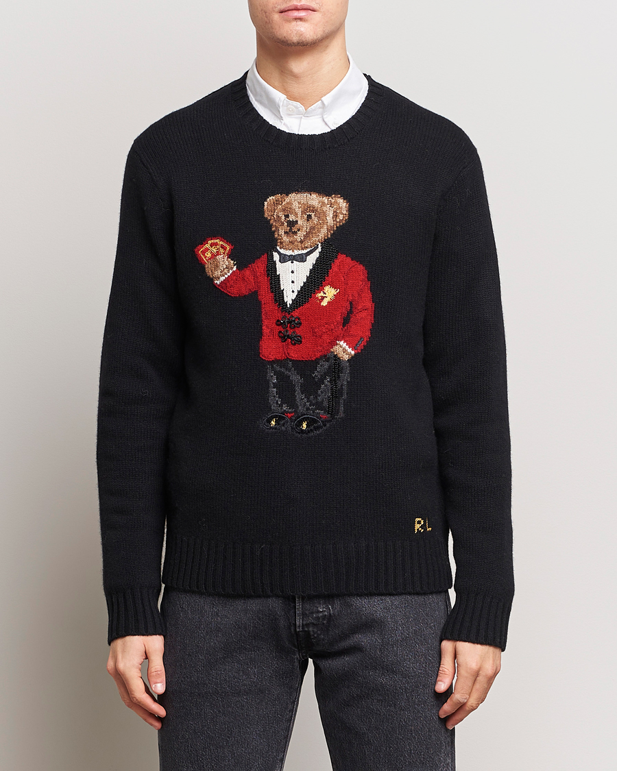 Hombres |  | Polo Ralph Lauren | Lunar New Year Wool Knitted Bear Sweater Black