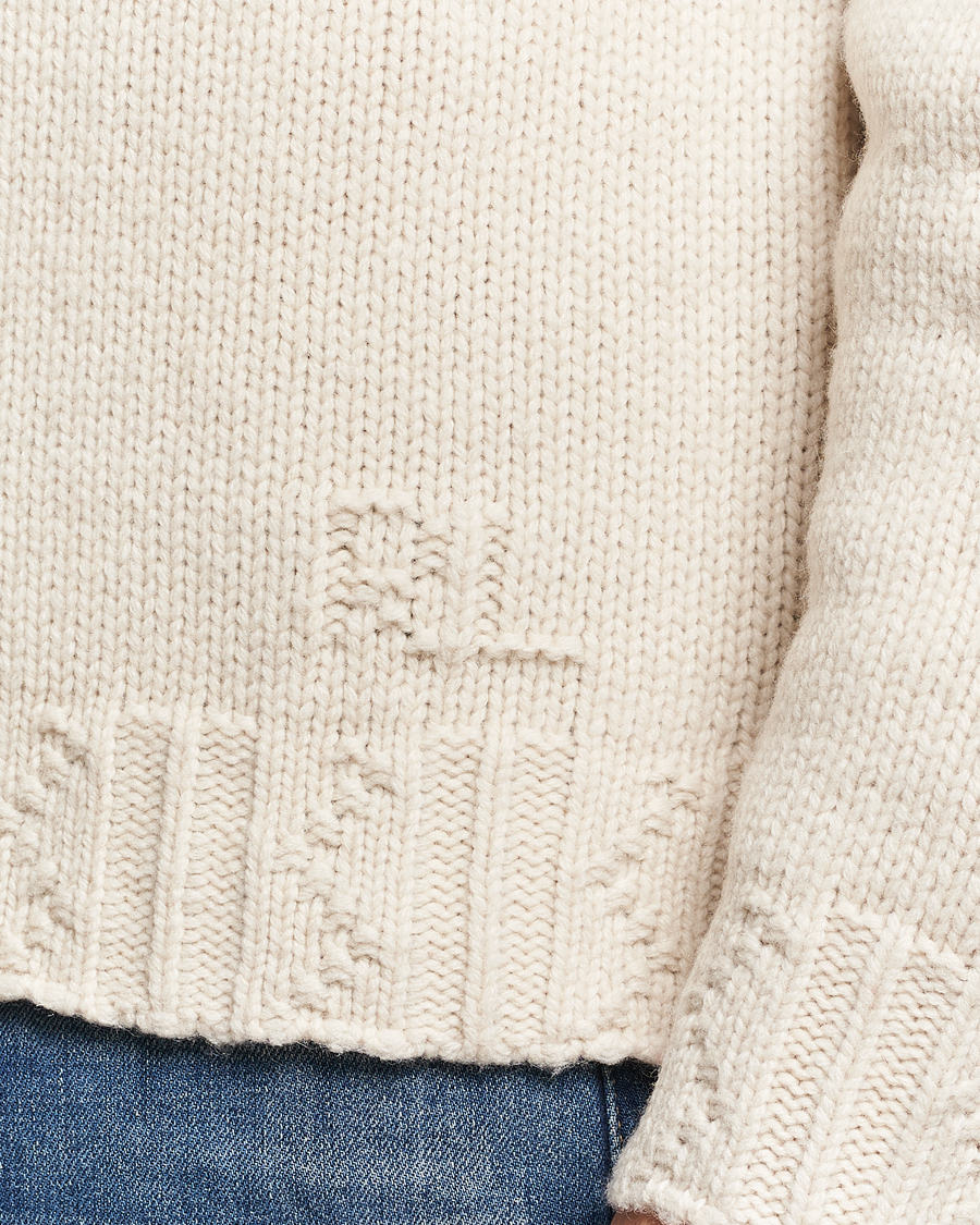 Hombres | Jerséis y prendas de punto | Polo Ralph Lauren | Wool Knitted Aran Rollneck Cream
