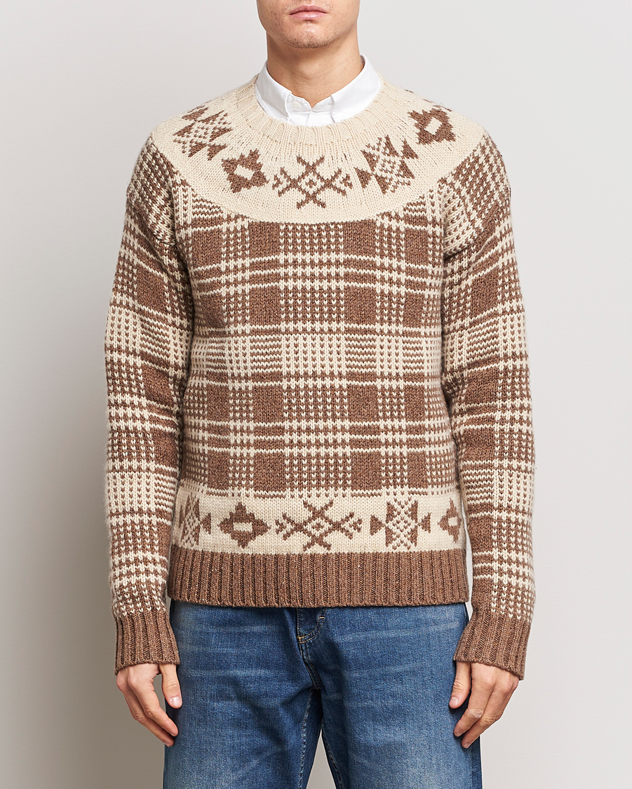 Hombres |  | Polo Ralph Lauren | Wool Knitted Crew Neck Sweater Medium Brown