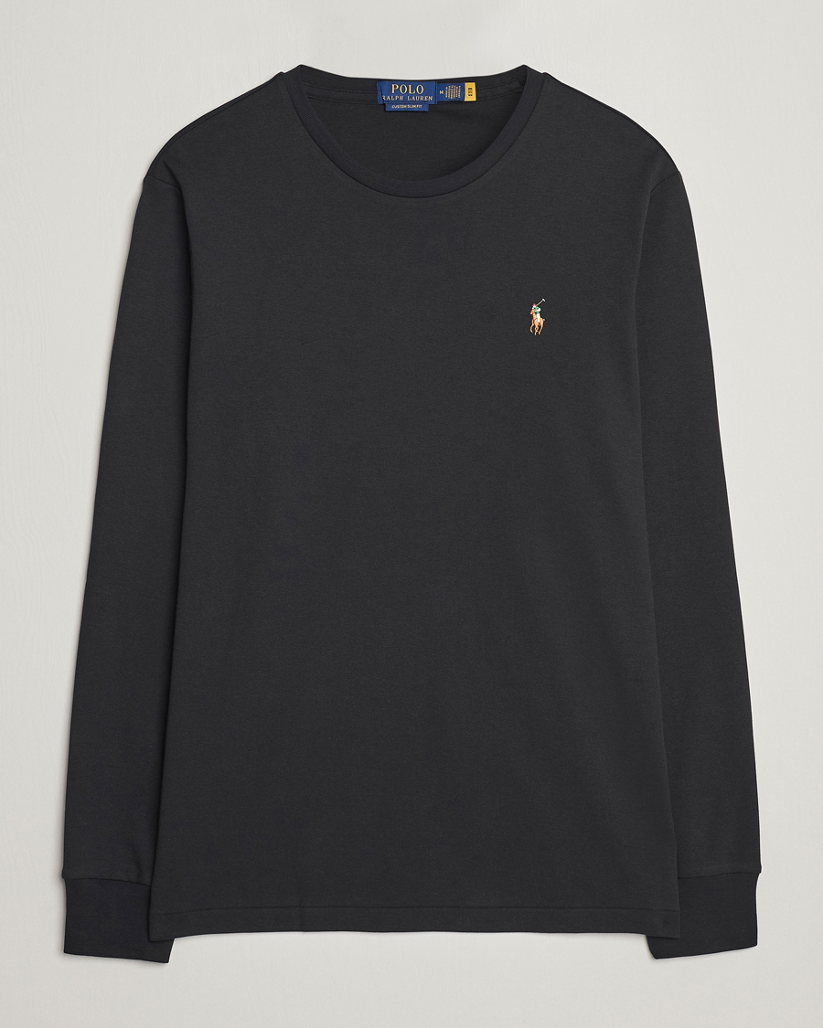 Hombres | Camisetas | Polo Ralph Lauren | Luxury Pima Cotton Long Sleeve T-Shirt Black
