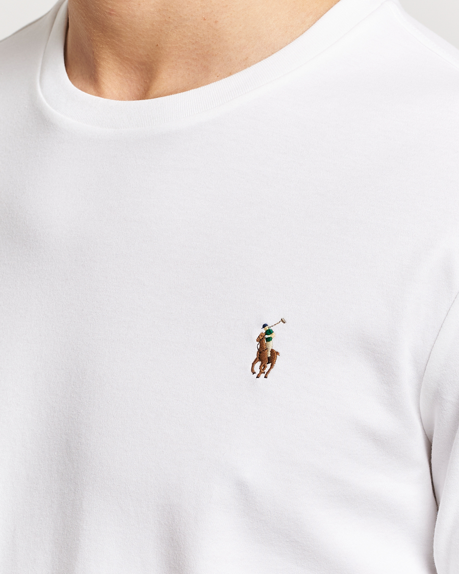 Hombres | Camisetas | Polo Ralph Lauren | Luxury Pima Cotton Long Sleeve T-Shirt White