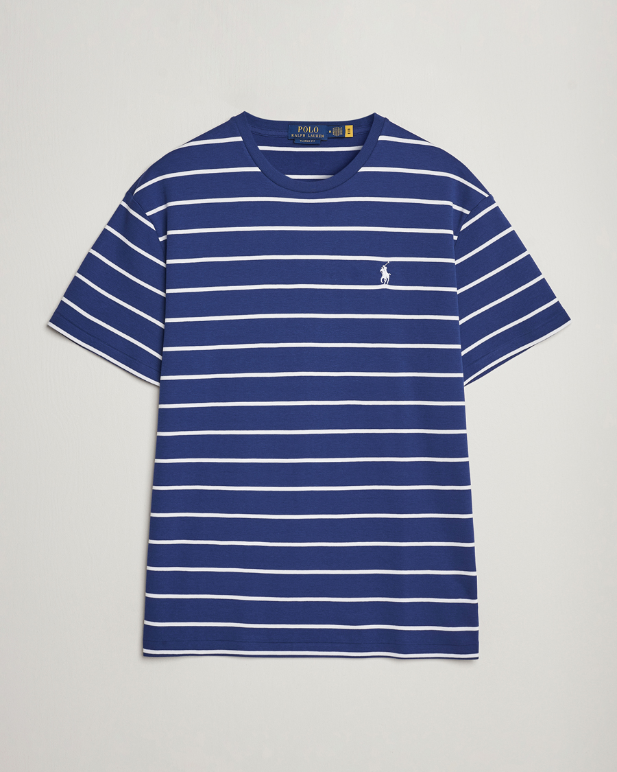 Hombres | Camisetas | Polo Ralph Lauren | Striped Crew Neck T-Shirt Blue/White