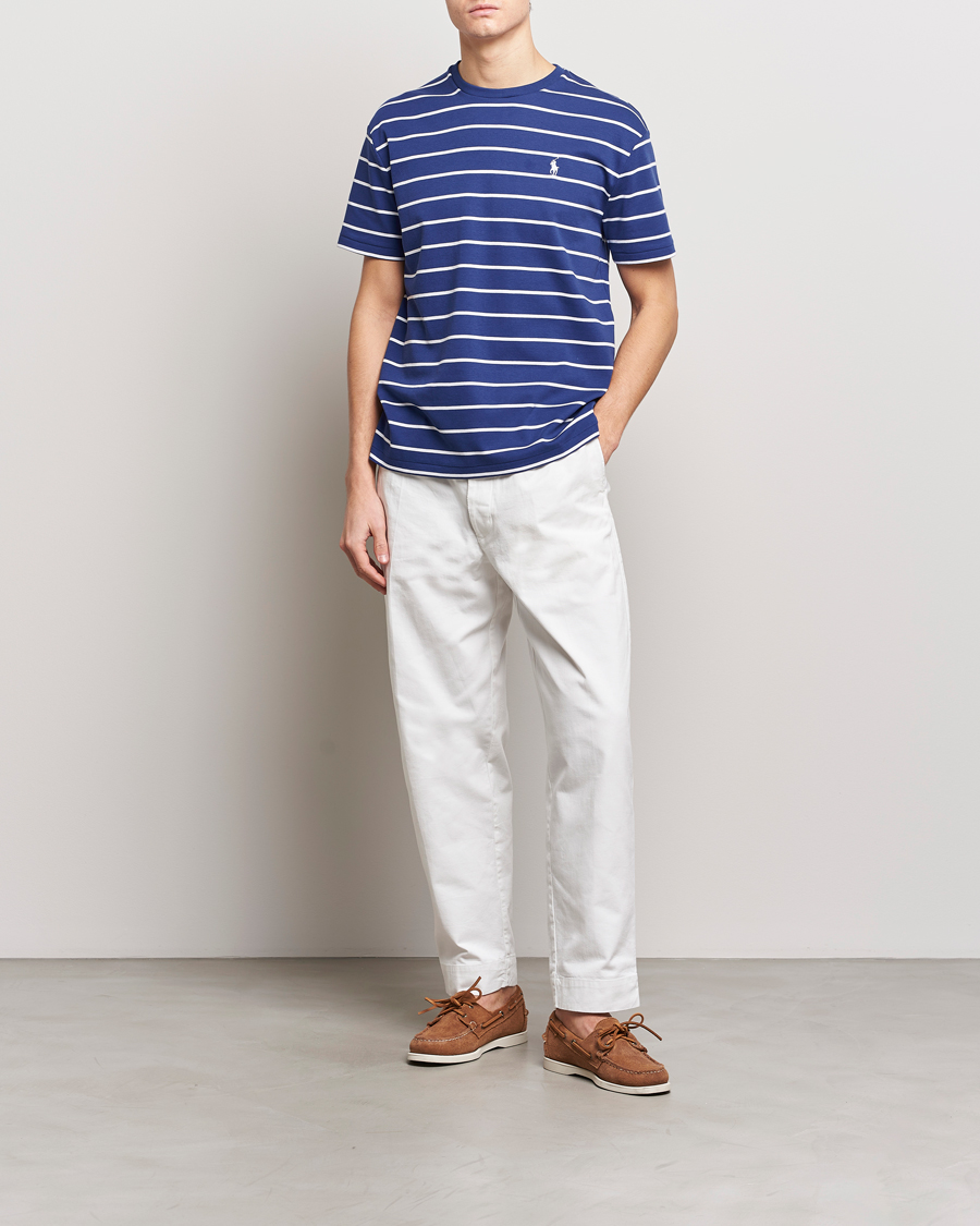 Hombres | Camisetas | Polo Ralph Lauren | Striped Crew Neck T-Shirt Blue/White
