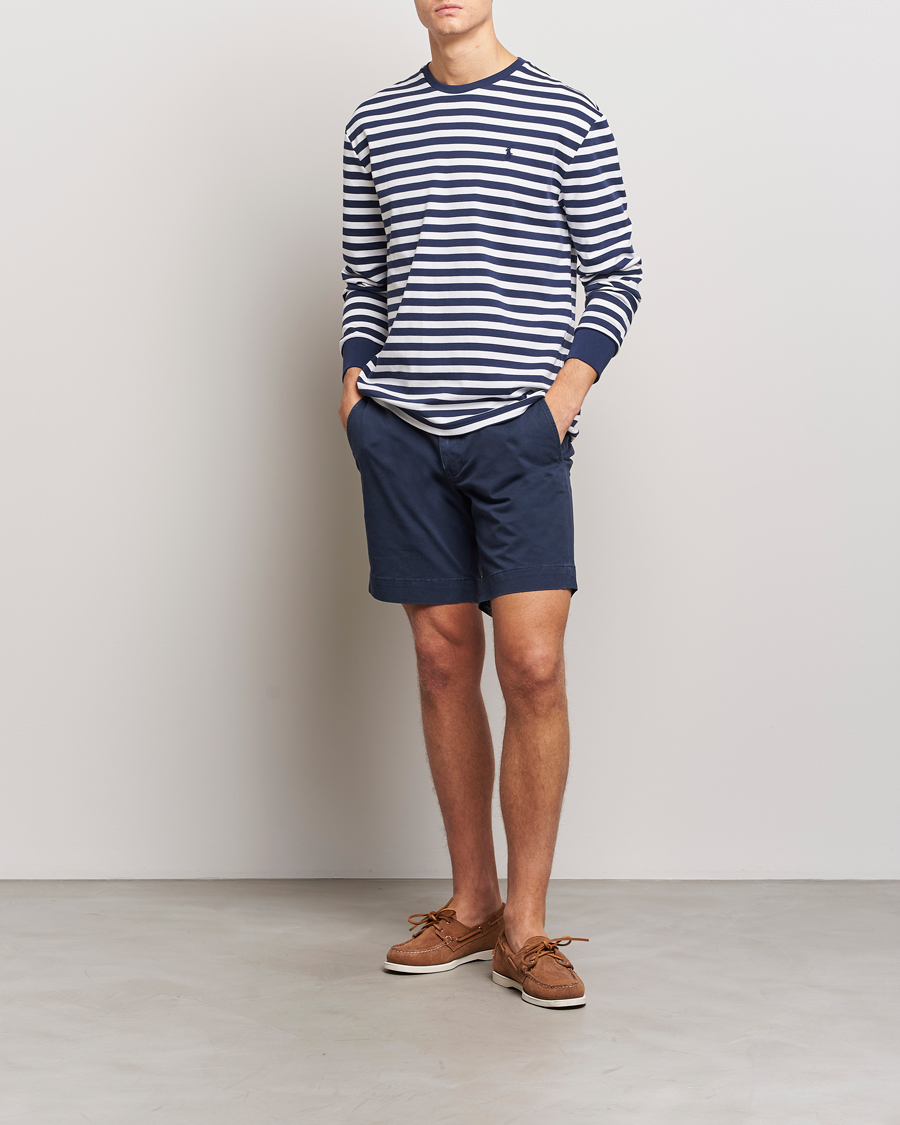 Hombres | Camisetas | Polo Ralph Lauren | Striped Long Sleeve T-Shirt Refined Navy/White