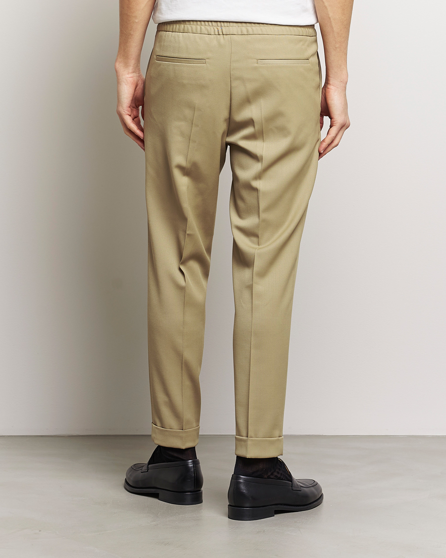 Hombres | Pantalones | Filippa K | Terry Cropped Trousers Sage Melange