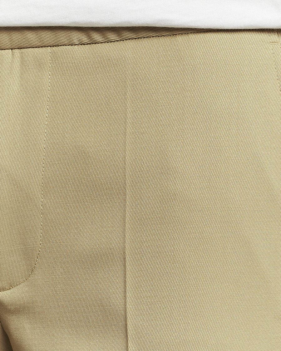 Hombres | Pantalones | Filippa K | Terry Cropped Trousers Sage Melange