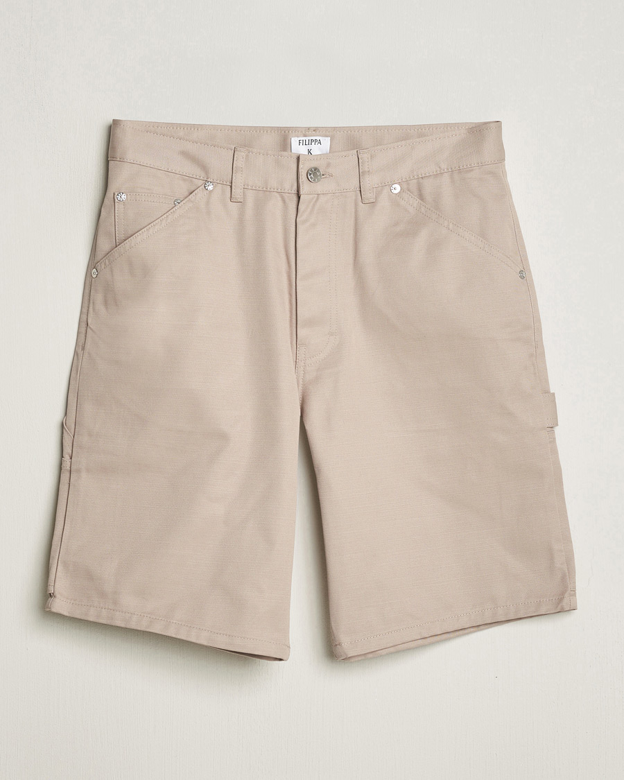 Hombres | Pantalones cortos | Filippa K | Workwear Shorts Taupe