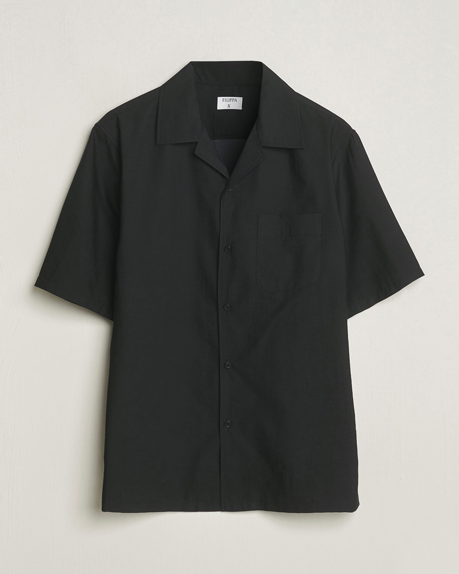 Hombres | Camisas | Filippa K | Resort Short Sleeve Shirt Black